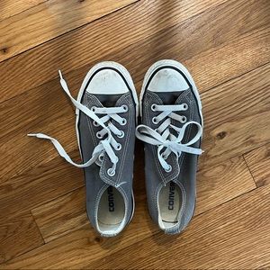 Converse shoes in grey- size US 6.5